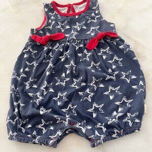 Bert's Bee Baby Short Romper Patriot Colored Size 24 Months